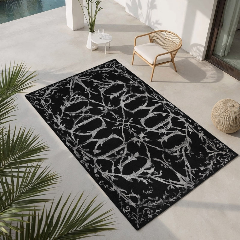 Tapis intérieur et extérieur Rustling Ivy, Rectangulaire 8 pi x 10 pi
