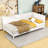 Twin Size Wood Daybed with Slats and Legs-753661680