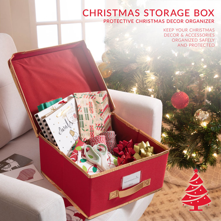 The Holiday Aisle® Christmas Ornament Storage Box & Reviews