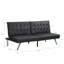 Canapé-lit futon polyvalent avec pieds en acier inoxydable et structure en bois robuste