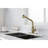 Spot Gold Stainless Steel Utility Sink Faucet With Single Pull-Out And Dual Spray, 360 Rotating Nozzle, Rust Surface, Good For Daily Use Stain, Ideal Laundry
