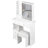 29.2" Small Left Drawer Desktop Vanity Table + Cushioned Stool-114233175