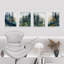 «Green and Teal Watercolor Forest Trees», ensemble de 4 reproductions de cadres photo simples-97762555-97762556
