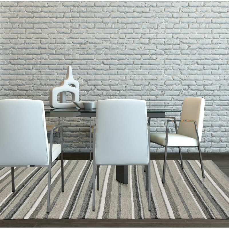 Runner Castle Cliff Striped Hand Woven Indoor / Outdoor Area Rug, Runner 60 x 185cm
