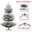 Arbre de Noël artificiel de 6 pieds, arbre de Noël à charnière en pin avec 795 branches réalistes, base en acier, ouverture automatique-1946286944