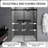 56-60 "W X 76" H Frameless | Single Sliding | Shower Door | 1/4 Inch Transparent Glass With Explosion Proof Film | Stainless Steel Handle | Square Tube Track | Matt Black-121345060