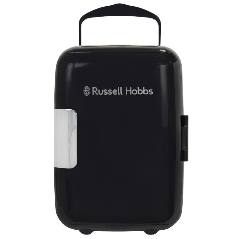 Russell Hobbs 4l Mini Compact Cooler For Drinks And Cosmetics, Retro Style,, Black