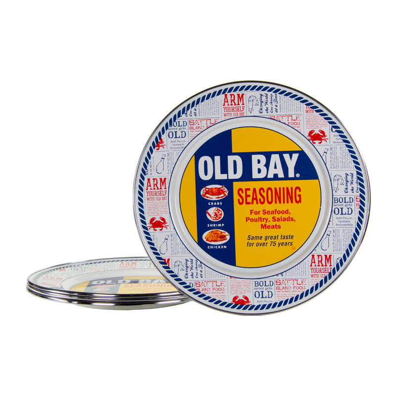 Set of 4 Old Bay Dinner Plates