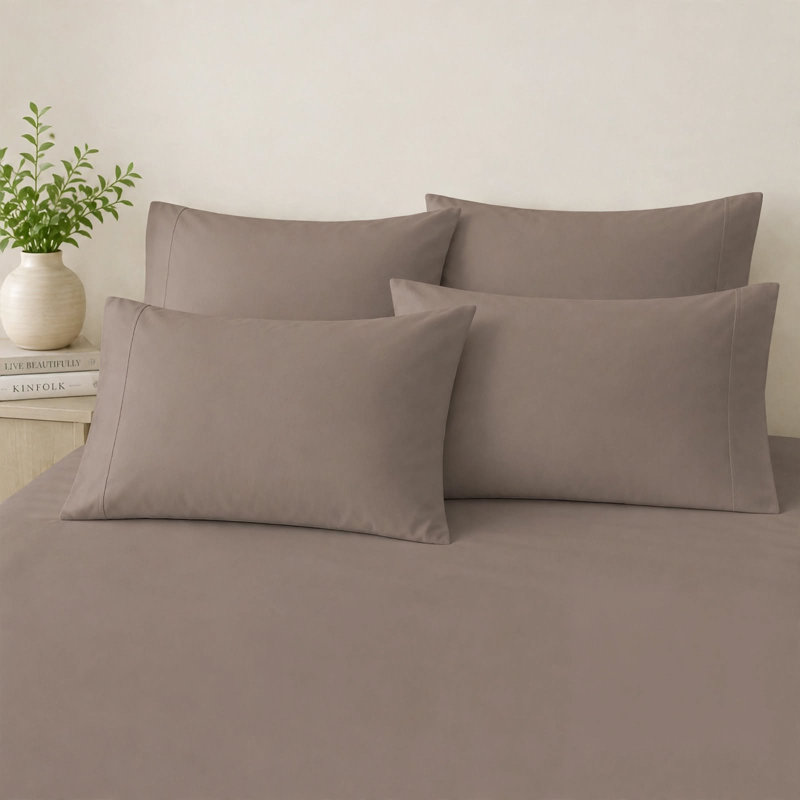6-Piece Premium Deep Pockets Microfiber Sheet Set, California King, Taupe