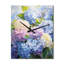 Horloge murale moderne bleu et mauve-99632400