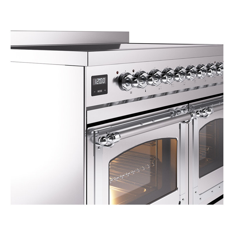 ILVE Nostalgie II Noblesse 40 in Induction Range, Stainless Steel/Chrome
