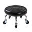 Tabouret à roulettes bas noir avec roulettes robustes et robustes pivotant à 360 degrés Acubest