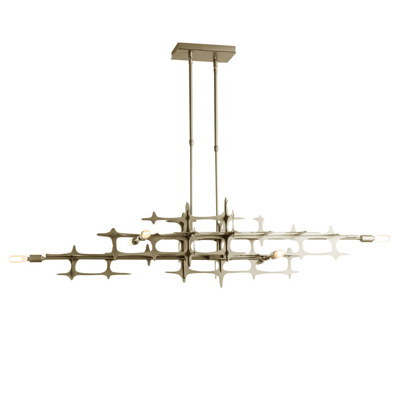Grid 6 - Light Unique/Statement Geometric Chandelier, Gold, 39.8