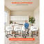 Ensemble de 3 tabourets de bar avec dossier ergonomique et structure en métal