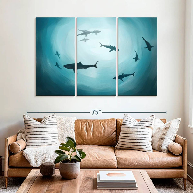 Brampt Shark Silhouette, 42" H x 65" W