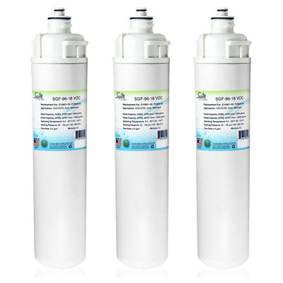Swift Green Filters SGF-96-18 VOC Compatible Commercial Water Filter Replacement Cartridge for 4C, 4H-L, 4K-PLUS, 4CB5, EV9601-00, EV9600-00, EV9635-26, EP25, EP15 -3 pack.