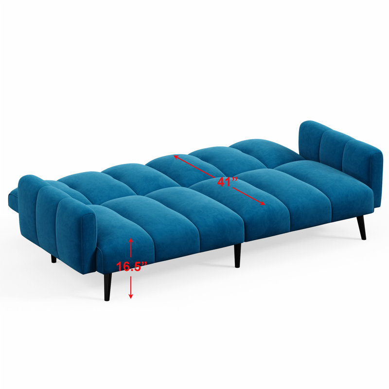 Joffre Better Home Products Velvet Upholstered  Sofa Bed