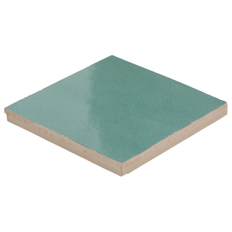 Virello 4x4 Glossy Ceramic Wall Tile, Mint Green