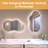 Irregular Aluminum Framed Anti-Fog 3-Colors Dimmable LED Light Wall Bathroom Vanity Mirror with Memory-64454621-64454620