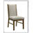 5pc Rectangular Dining Table Set with Handcrafted Solid Wood and Tufted Upholstered Chairs in Soft Neutral Fabric