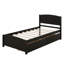 Twin Size Platform Bed With 2 Storage Drawers, Platform Bed With Headboard & Wooden Slats Support-1413304241