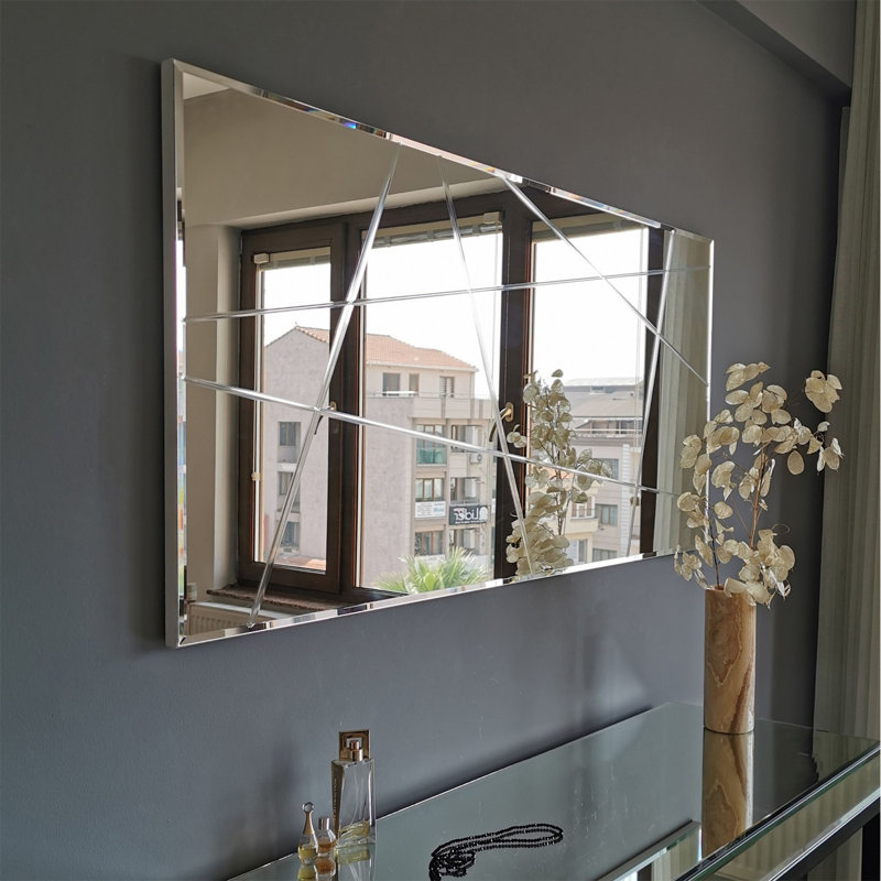Sarina Wood Flat Wall Mirror