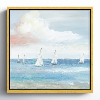 Beach Sail Bliss by Nan - Floater Frame Print on Canvas