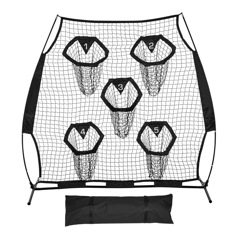 VEVOR Soccer with Carrying Case, 189cm H x 208cm W x 91cm D, Black