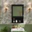 Armoire de rangement de salle de bain murale 20 "avec miroir, rangement mural avec porte, armoire à pharmacie murale à miroir-153760268
