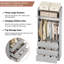 63.2" L X 39.2" W X 80" H Corner Closet System, Freestanding Closet Organizer System With 3 Drawers-170754797