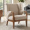 Chaise d'appoint Mid-Century moderne, fauteuils rembourrés avec coussins