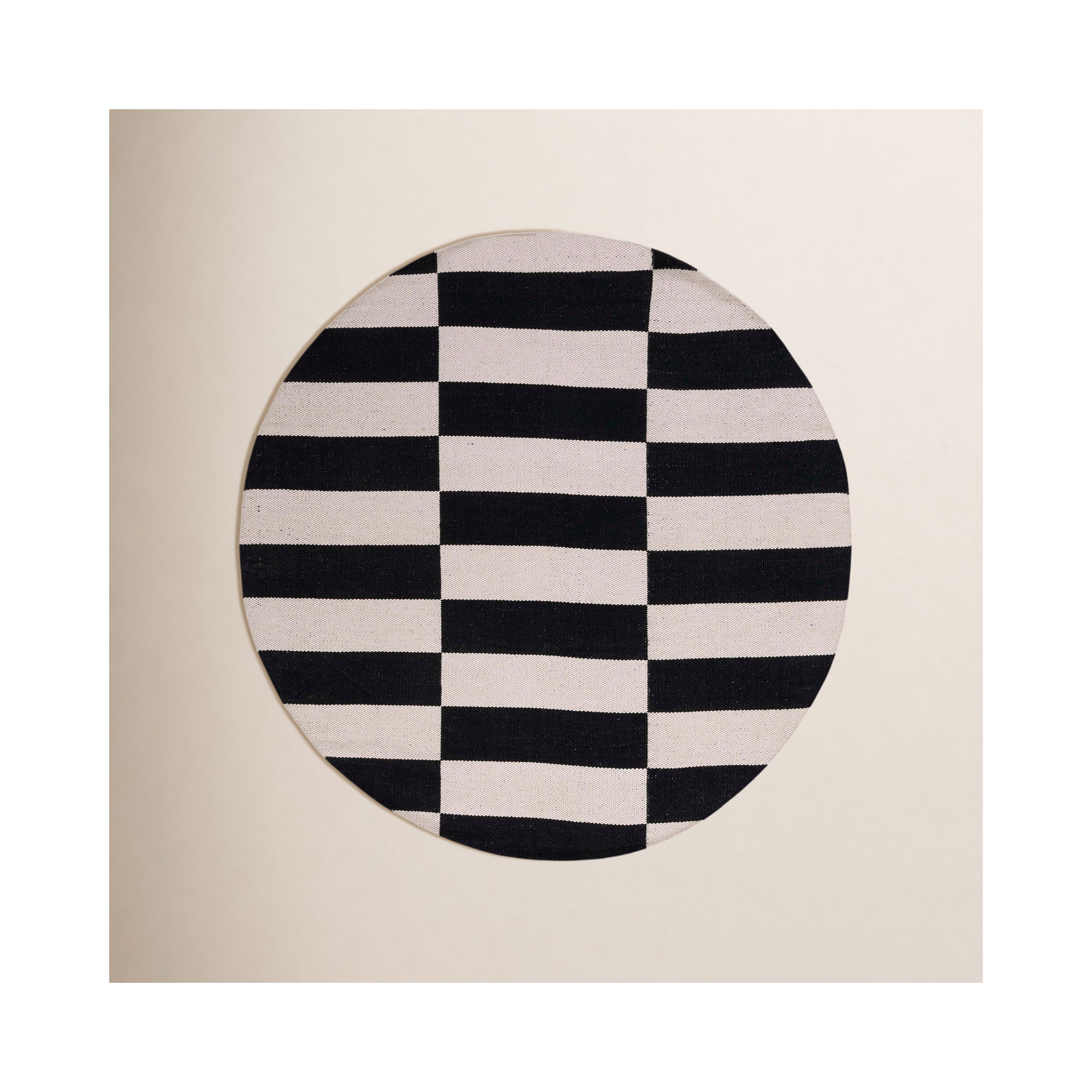 Alvana Handmade Cotton Rug, Round 6'