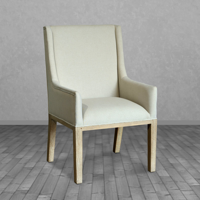 Chaise avec accoudoirs crème