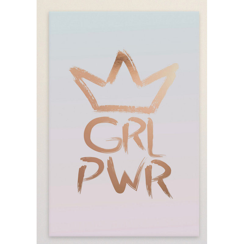 Girl Power IV - Wrapped Canvas Print, 38 cm H x 25cm W x 3.81cm D