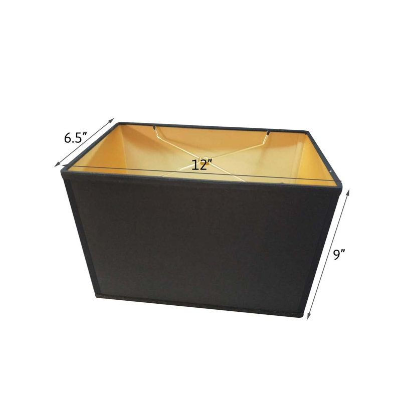 Abat-jour rectangulaire en lin 9 po H
