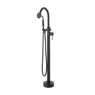 2 Handle Floor Clawfoot Tub Faucet with Diverter