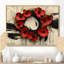 Indsay, coucher de soleil aux teintes d'une couronne de fleurs abstraite II - art mural couronne pour le salon-592598827-592598819-771262737