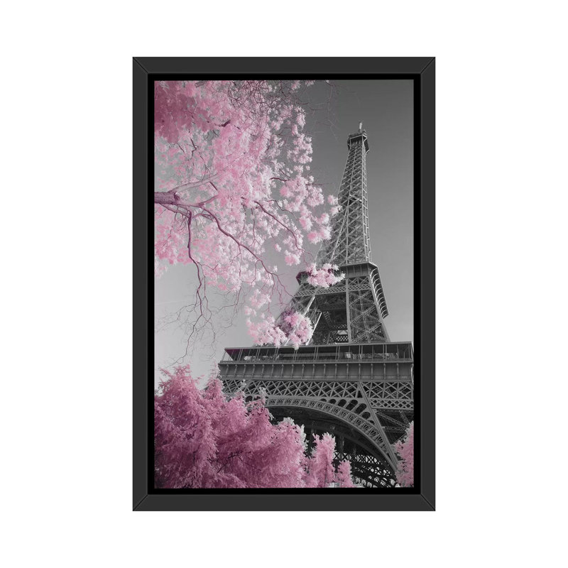 «Paris Eiffel Tower XIII», reproduction, H 60 po x l 40 po x P 1,5 po, Cadre noir