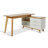 Libre 55.12" L-Shaped Writing Desk with Storage Cabinet-842986800