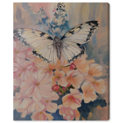Moonstone Monarch Canvas Spring Floral Art by Art Remedy