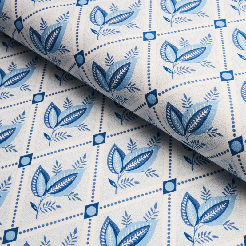 Tissu de treillis Basile, Porcelaine