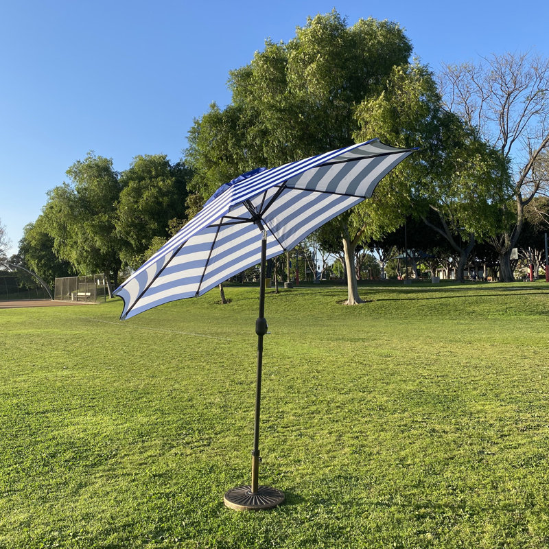 Parasol de marché 9 pi avec rayures
