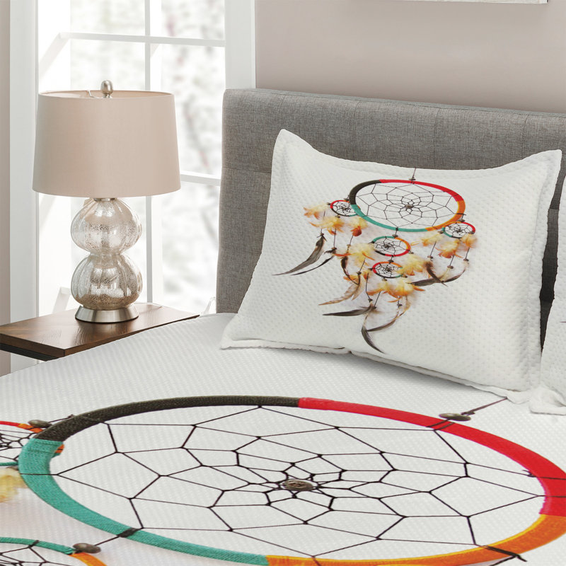 Rustic Polyester Coverlet, King Bedspread + 2 Shams