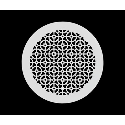 Grille ronde en fonte d'aluminium de 12 po Achtek (14 po au total) thermolaquée pour plancher