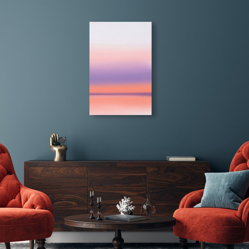 Peach Coastline Print by Oliver Gal, 15"H x 10"W, Gallery Wrapped