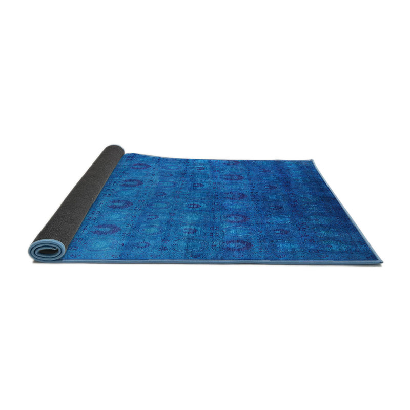 Tapis oriental bleu, Rond 6 pi