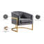 Fauteuil demi-tonneau en velours 30 po Carter-774457186
