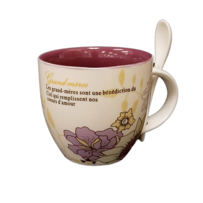 Ensemble de grande tasse à café 2 pièces grandmere Beaulieu