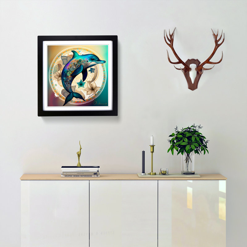 1 Piece Single Picture Frame Wall Art, Black
