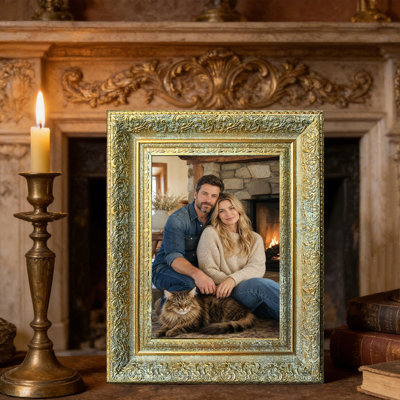 Cadre antique en or 3 pièces pour photos et cadeaux de 8 po x 10 po